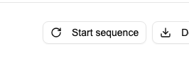 Start sequence button on the canvas toolbar